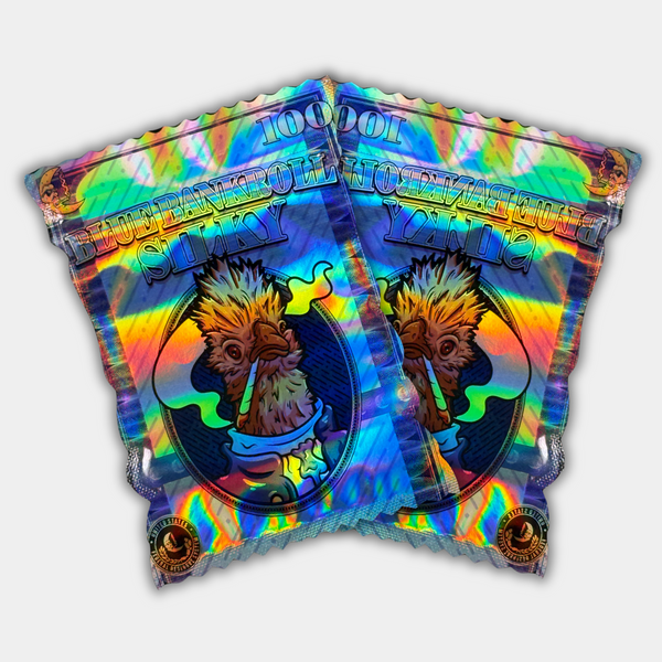 Blue Bank Roll Silky Mylar Bag 3.5 Grams | Smell Proof – Gorilla