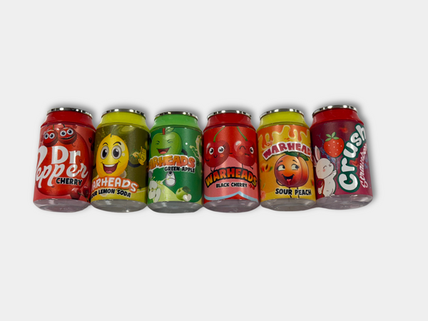 Soda Can Style Jar 6-Pack (3.5G Capacity) | Smell Proof Plastic Jars