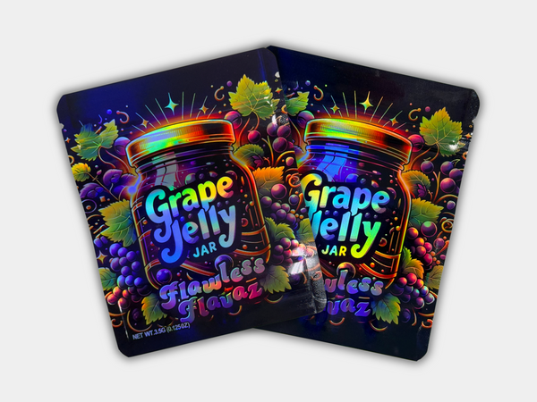 Grape Jelly Jar Flawless Flavaz Mylar Bag 3.5 Grams