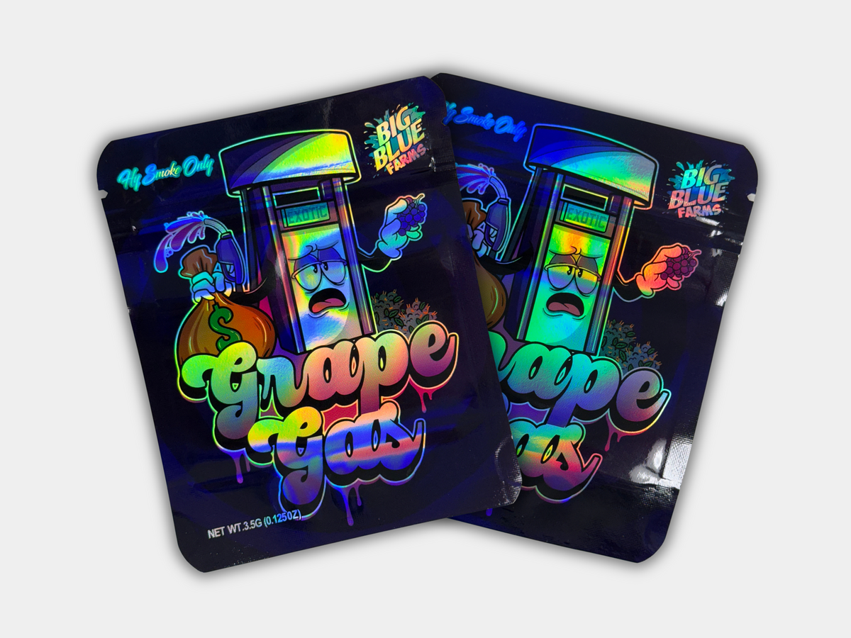 Grape Gas Mylar Bag 3.5 Grams | Smell Proof Gorilla Boyz Inc Grape Gas Mylar Bag 3.5 Grams | Smell Proof Gorilla Boyz Inc