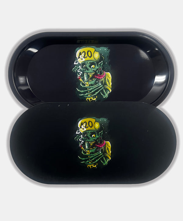 420 Black rolling tray with magnetic lid