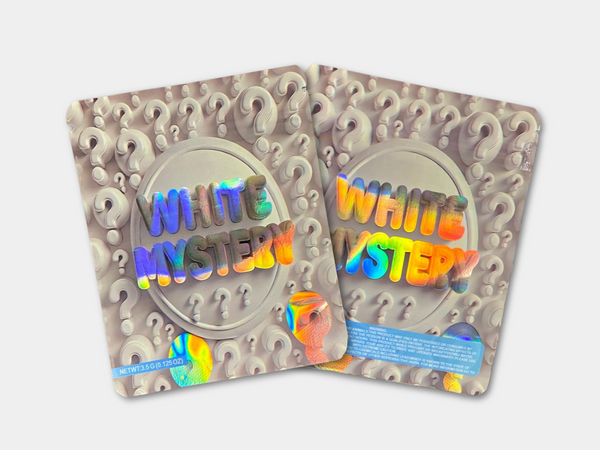 White Mystery 3.5G Mylar Bag
