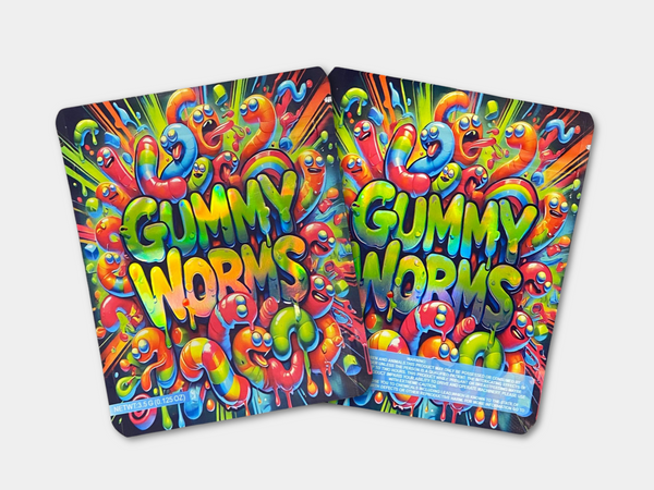 Gummy Worms 3.5G Mylar Bag