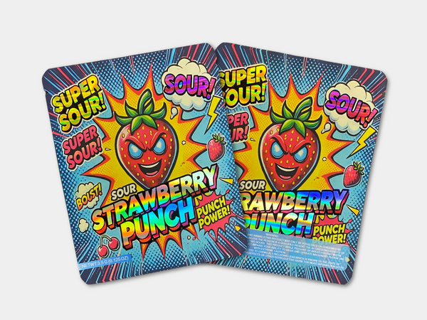 Sour Strawberry Punch 3.5G Mylar Bag