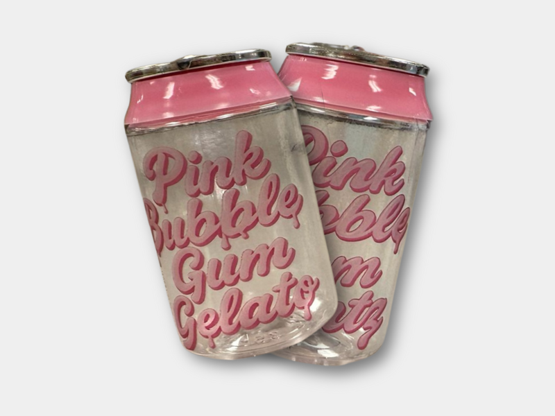 Transparent Bubble Gum Soda Cans – 2-Pack (GB Custom)