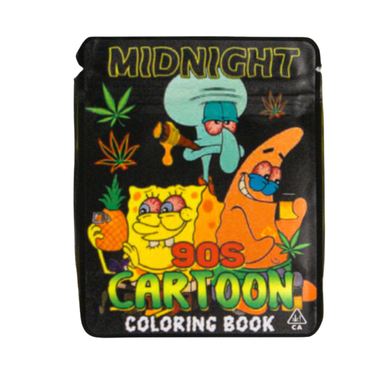 90s Cartoon Coloring Book Sticker Mylar Bag 3.5G | Smell Proof