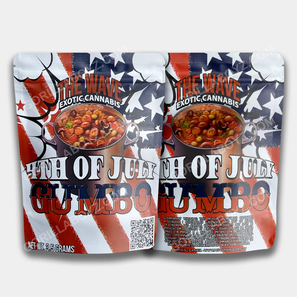 4th of July Gumbo mylar bags 3.5 grams