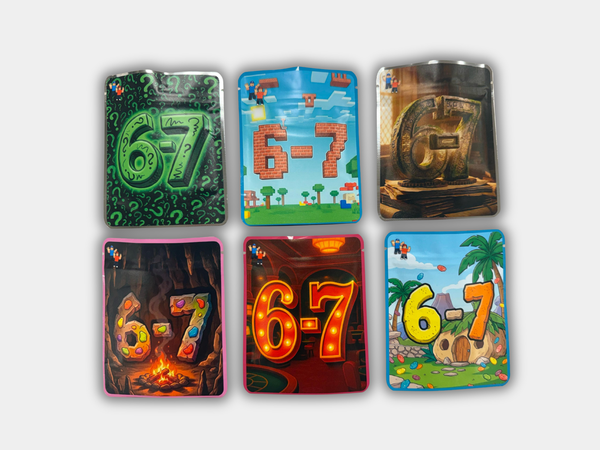 6-7 Mylar Bags 3.5G – 6 Pack Set