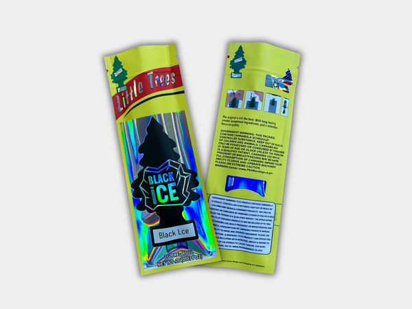 Little Trees Black Ice 2 Grams Holographic Empty Pre Roll Packaging