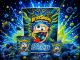After Shocks Blue Razz Popping Candy CUSTOM STICKER Combo Pack Mylar Bag Set – 32 (3.5g), 16 (1oz), 1 (1lb) 11
