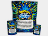 After Shocks Blue Razz Popping Candy CUSTOM STICKER Combo Pack Mylar Bag Set – 32 (3.5g), 16 (1oz), 1 (1lb) 2