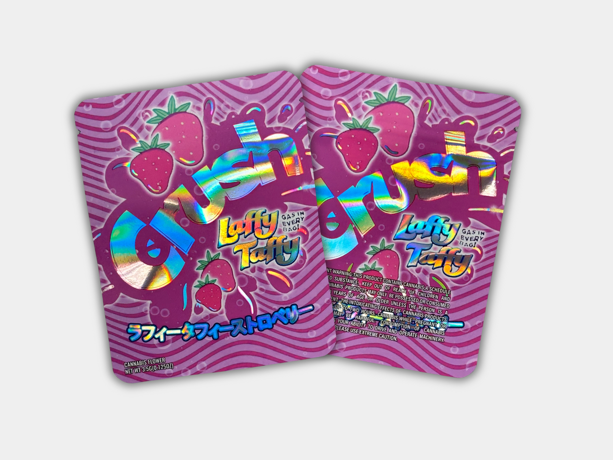 Crush Laffy Taffy Mylar Bag 3.5 Grams | Smell Proof – Gorilla Boyz Inc