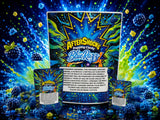 After Shocks Blue Razz Popping Candy CUSTOM STICKER Combo Pack Mylar Bag Set – 32 (3.5g), 16 (1oz), 1 (1lb)