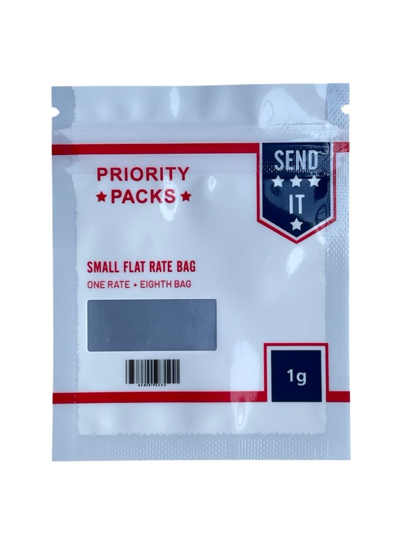 Priority Packs 1G Mylar Bag – Small Flat Rate Edition