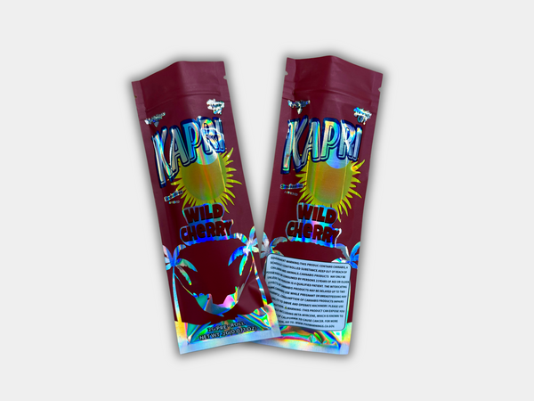 Kapri Wild Cherry 2 Grams Holographic Empty Pre Roll Packaging