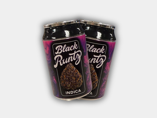 The Black Runtz Soda Can brings a sleek and bold twist to premium packaging. With deep purple smoke patterns and glossy finish, this airtight metal can keeps your contents sealed, fresh, and stylish. Designed with a collectible edge, it’s perfect for showcasing or secure storage.

Premium metal can with pop-top lid

Airtight, smell-proof, and reusable

Glossy purple swirl design with Indica label

Perfect for collectors or high-end storage