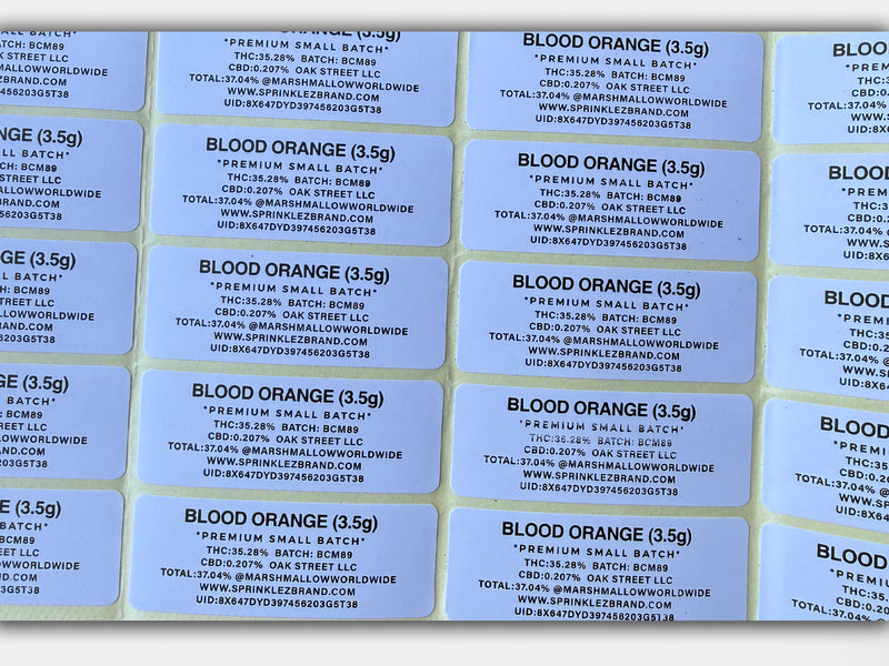 Blood Orange Marshmallow Sprinklez 3.5G Mylar Bag (Label & Authenticity Stickers Included)