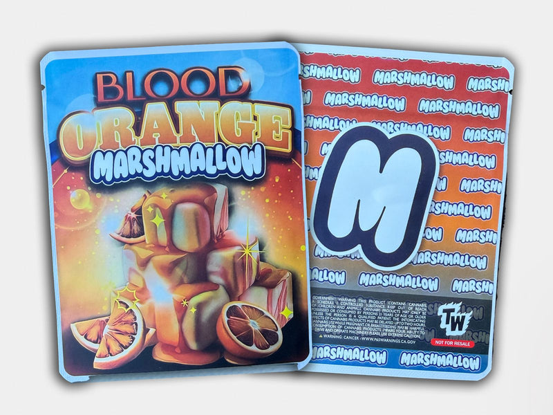 Blood Orange Marshmallow Sprinklez 3.5G Mylar Bag (Label & Authenticity Stickers Included)