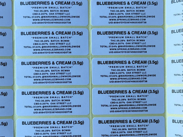 Blueberries & Cream Marshmallow Sprinklez 3.5G Mylar Bag (Label & Authenticity Stickers Included)