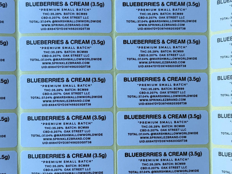 Blueberries & Cream Marshmallow Sprinklez 3.5G Mylar Bag (Label & Authenticity Stickers Included)