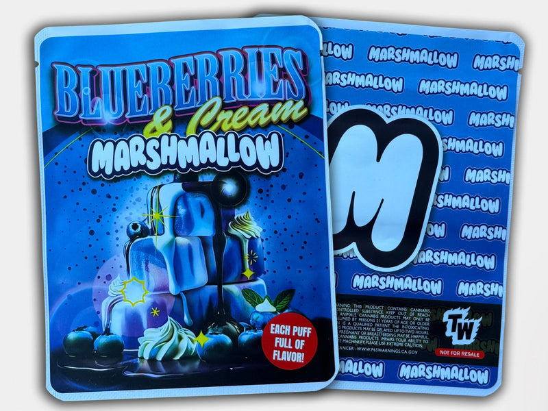 Blueberries & Cream Marshmallow Sprinklez 3.5G Mylar Bag (Label & Authenticity Stickers Included)