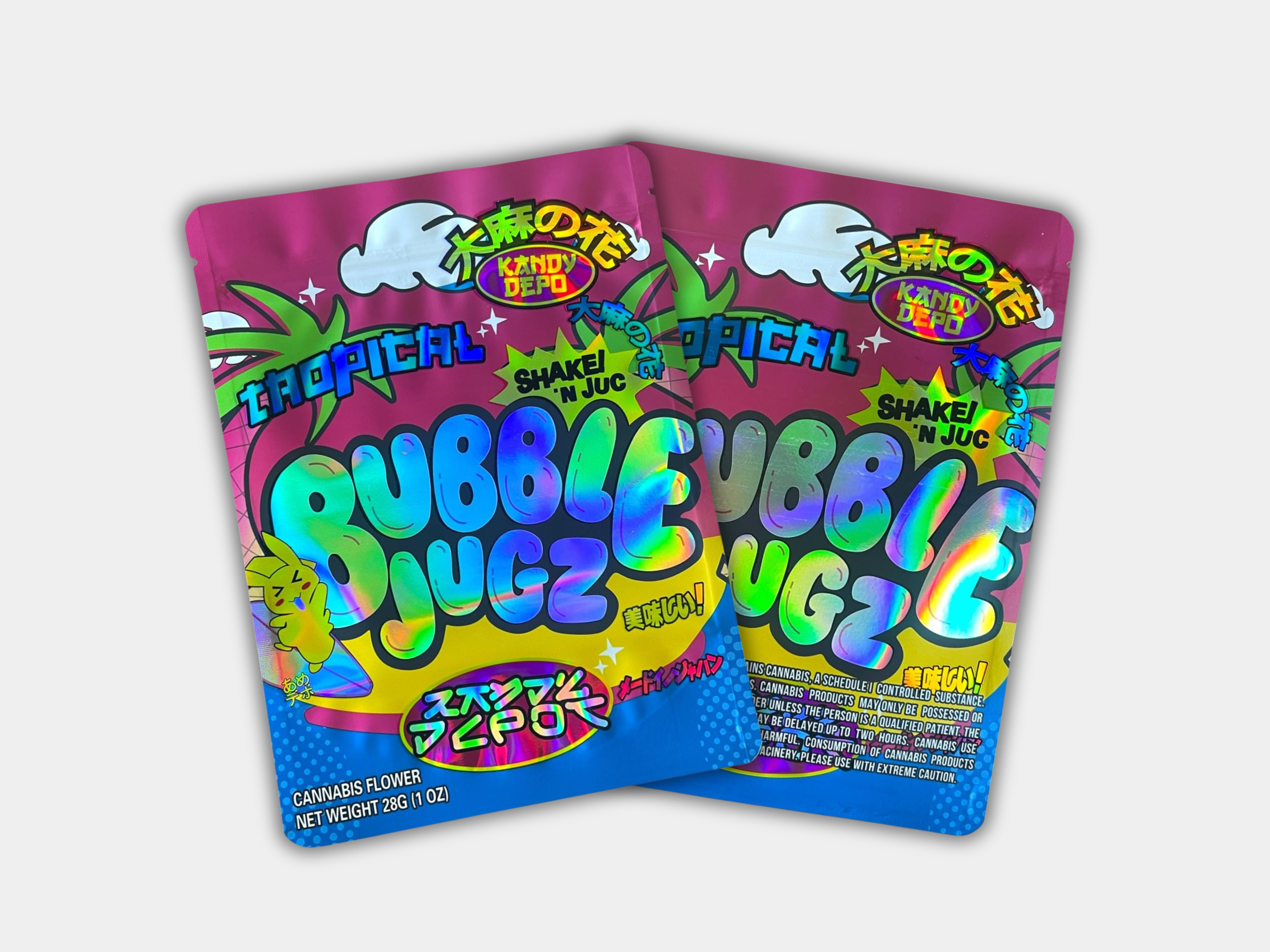 Bubble Nugz 28G (1oz) Mylar Bag | Smell-Proof & Resealable – Gorilla ...