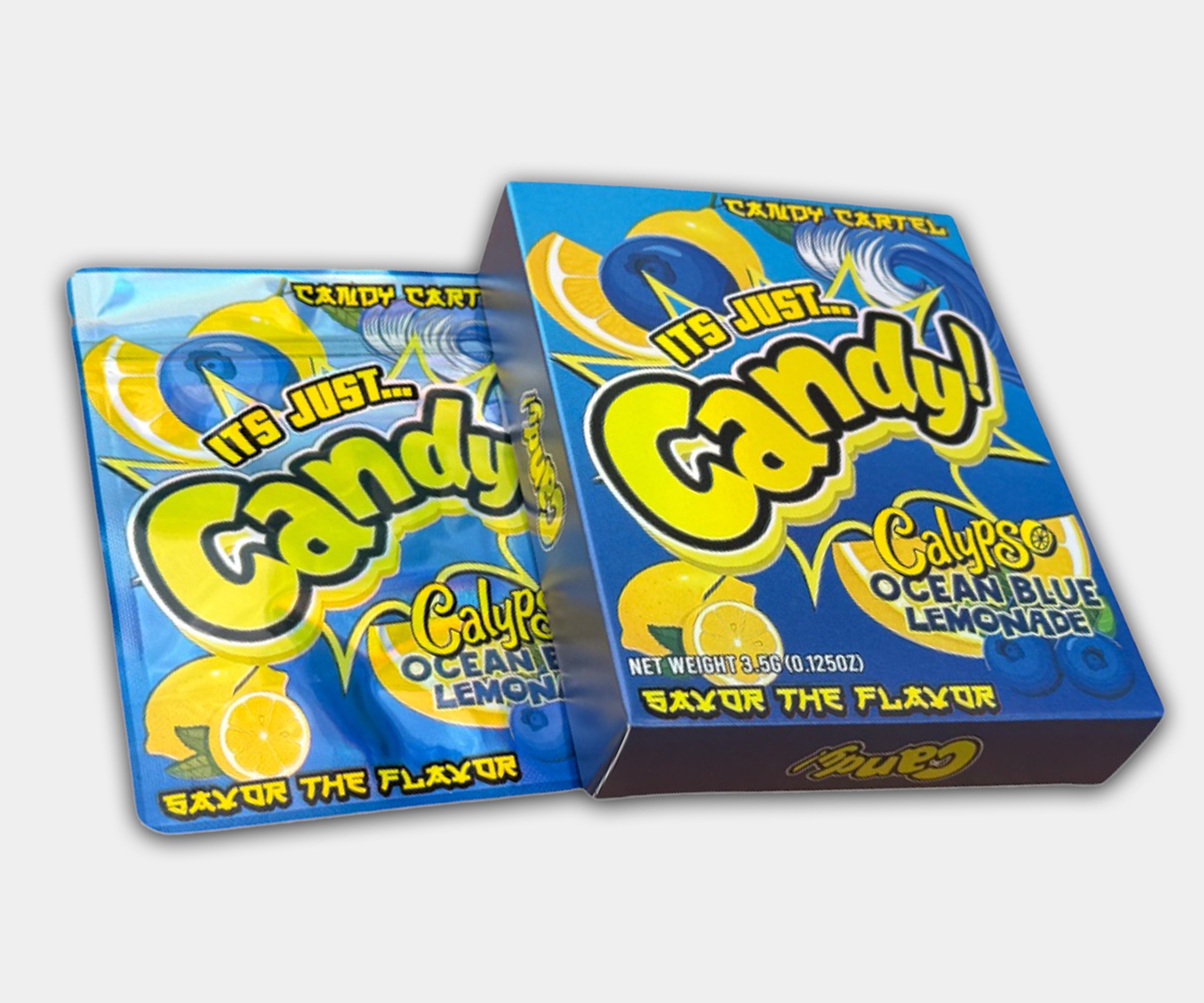 Candy Ocean Blue Priority Mail 3.5g Mylar Bag with BOX | Smell Proof – Gorilla Boyz Inc