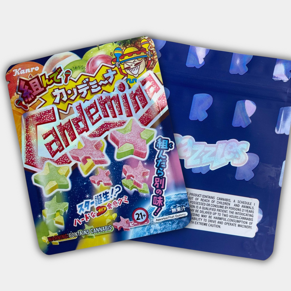 Candemina Razzles Star Gummy Mylar Bag | 3.5G Edible Packaging