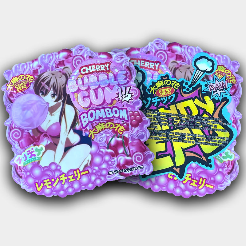Cherry Bubble Gum Bonbon Mylar Bag 3.5G