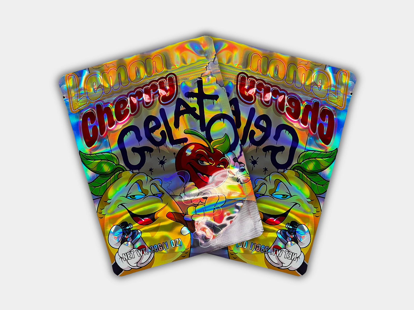 Cherry Gelaxo Mylar Bag 1 Ounce | Smell Proof – Gorilla Boyz Inc