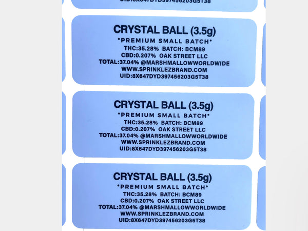 Crystal Ball Sprinklez Mylar Bag 4 Grams (Label & Authenticity Stickers Included)