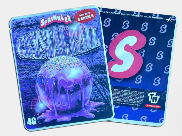 Crystal Ball Sprinklez Mylar Bag 4 Grams (Label & Authenticity Stickers Included)