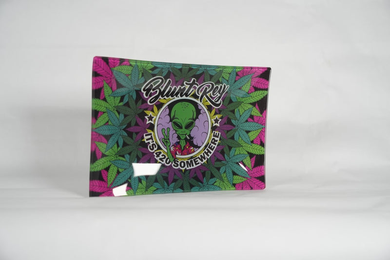 Blunt Rey | Shatter Resistant Glass Rolling Tray 8.6" x 5.9"