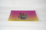 Vibrant Tiger | Shatter Resistant Glass Rolling Tray 8.6" x 5.9"