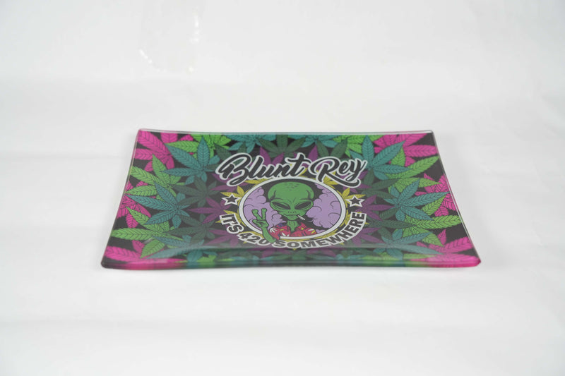 Blunt Rey | Shatter Resistant Glass Rolling Tray 8.6" x 5.9"