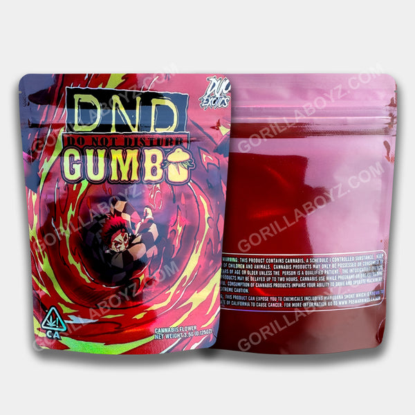 DND Gumbo mylar bags 3.5 grams