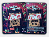 Evicted Vacate Now 3.5G Torch World Mylar Bag (Label & Authenticity Stickers Included)
