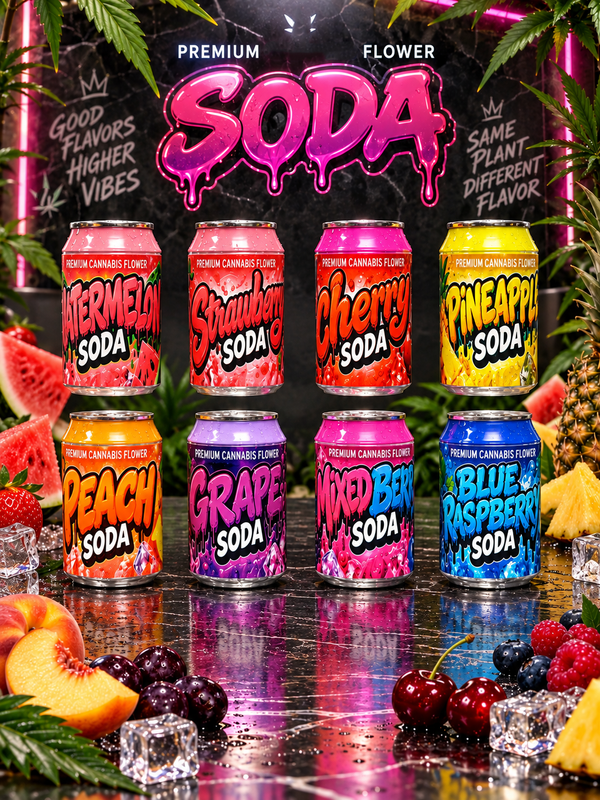Soda Can Custom Collection 8 different styles 3.5g Soda Can Design Plastic Jars