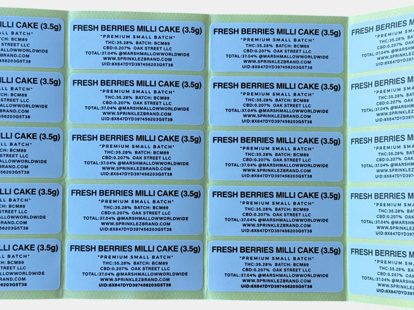 Fresh Berries Milli Cake Sprinklez 3.5G Mylar Bag (Label & Authenticity Stickers Included)