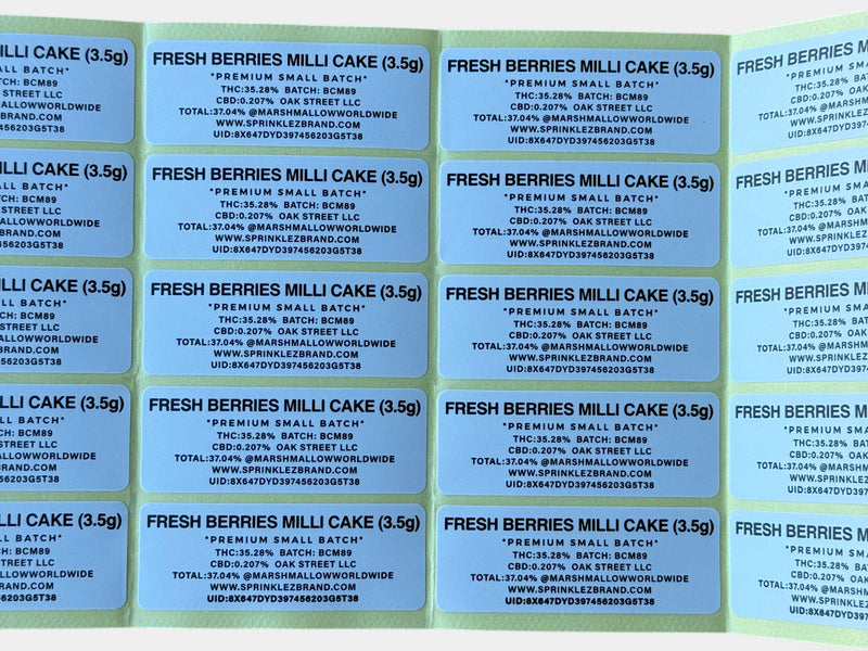 Fresh Berries Milli Cake Sprinklez 3.5G Mylar Bag (Label & Authenticity Stickers Included)