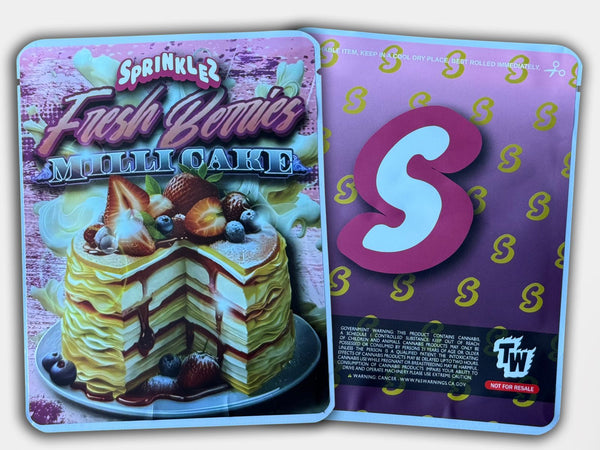 Fresh Berries Milli Cake Sprinklez 3.5G Mylar Bag (Label & Authenticity Stickers Included)