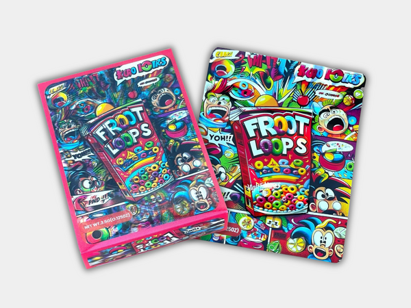 3D Froot Loops Box with 3.5G mylar Bag