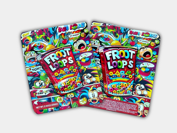 3D Froot Loops Box with 3.5G mylar Bag