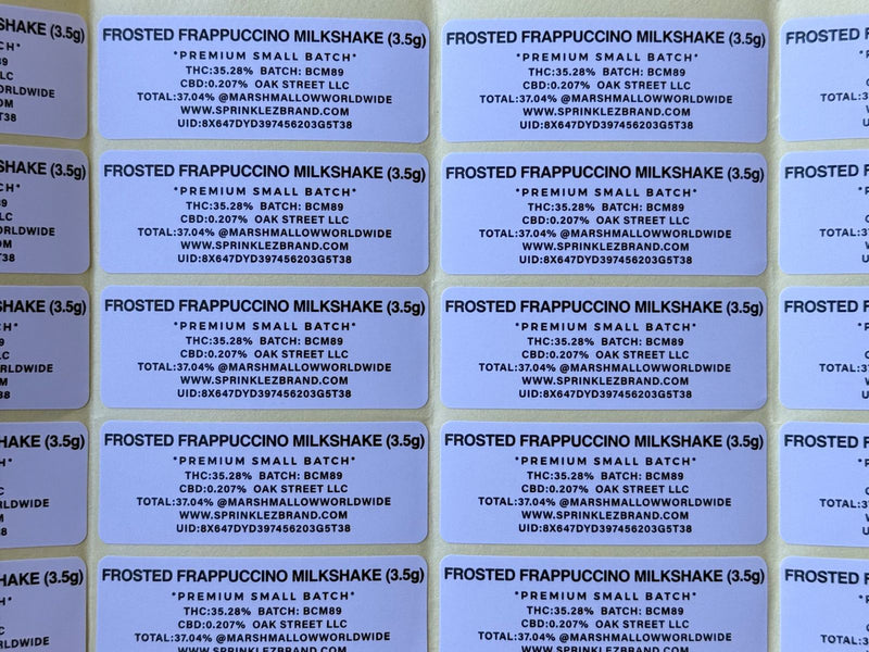 Frosted Frappuccino Milkshake Sprinkelz 3.5G Mylar Bag (Label & Authenticity Stickers Included)