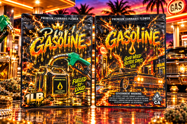 Gasoline Custom Print 1 Pound Double Sided Mylar Bag