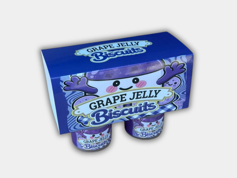 Grape Jelly Biscuits 4 Jar Set with Box (3.5g Yogurt Jar Set