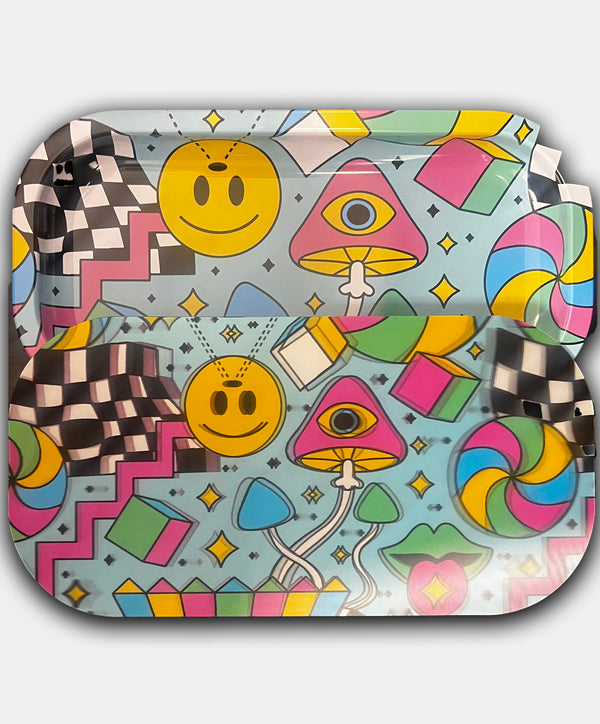 Rolling Tray Happy Design 3D Holographic