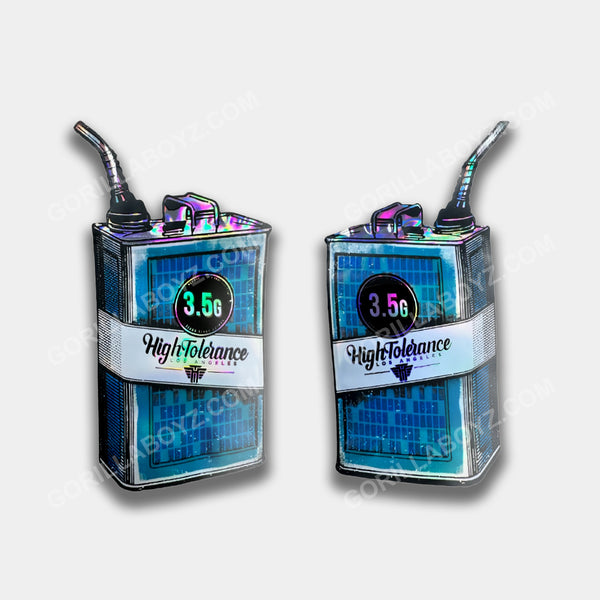 Durable High Tolerance Gasoline 2024 Mylar bag designed for 3.5 grams. This smell-proof packaging locks in freshness & potency while providing secure storage.