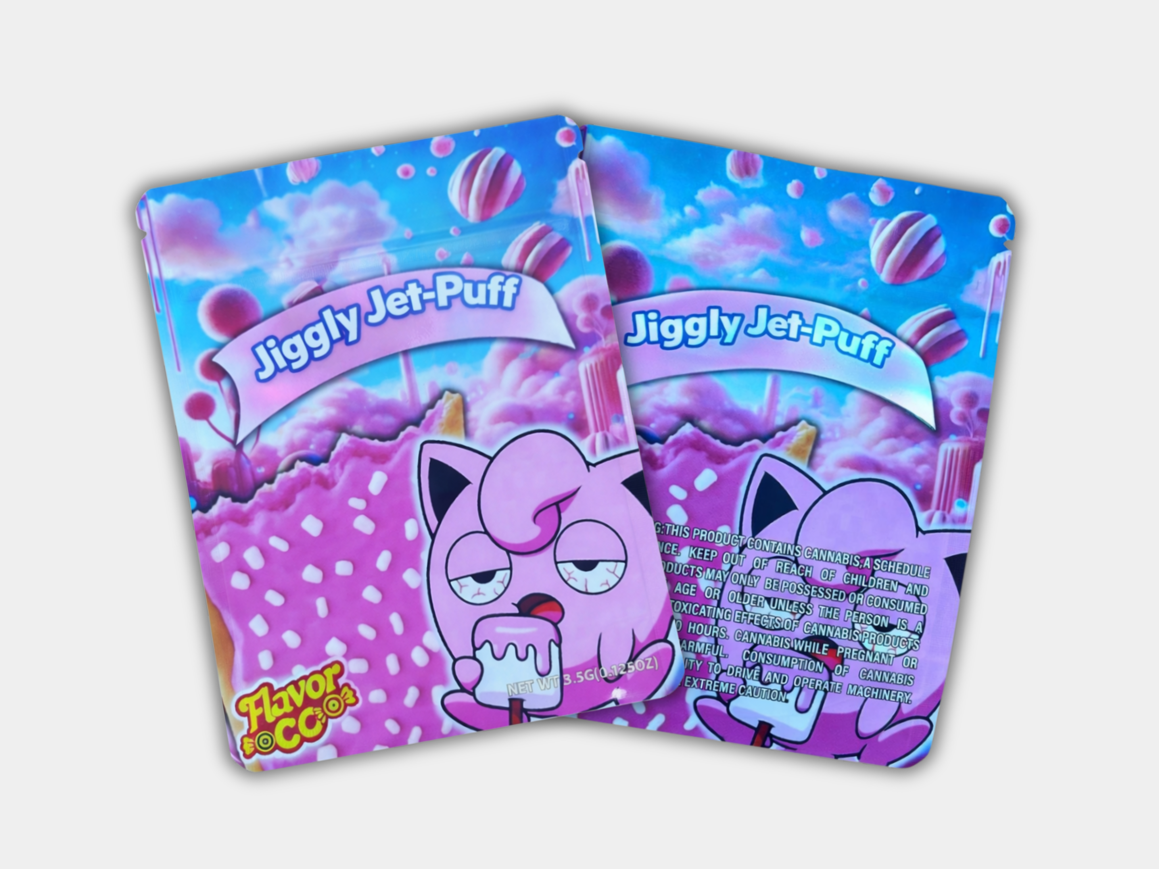Jiggly Jet-Puff 3.5g Mylar Bag | Smell-Proof Packaging – Gorilla Boyz Inc