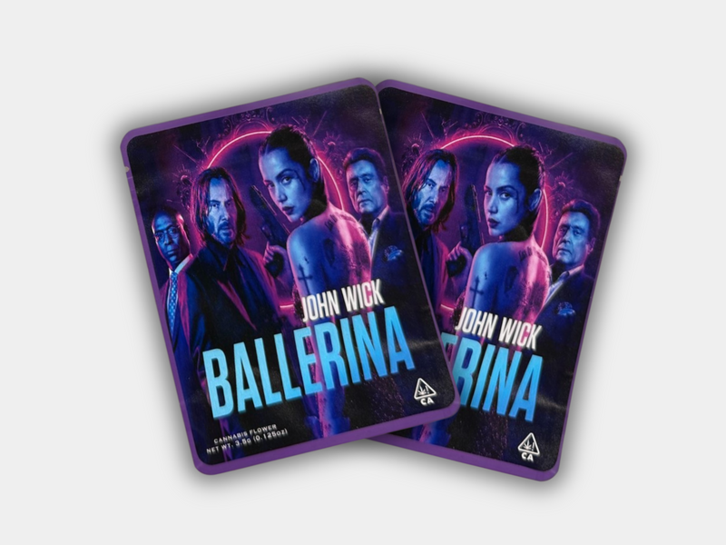 John Wick Ballerina Mylar Bags | 3.5G Exotic Cannabis Flower